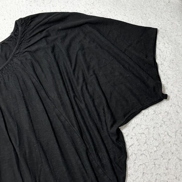 Ann Taylor LOFT Women's Large Black Short Sleeve Pullover TShirt Top Lightweight - Picture 5 of 12